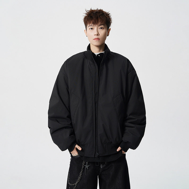 Herren Oversized Bomberjacke mit wattierter Füllung und geripptem Saum Drune