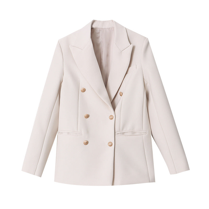 Damen klassische Doppelreiher Blazer Drune