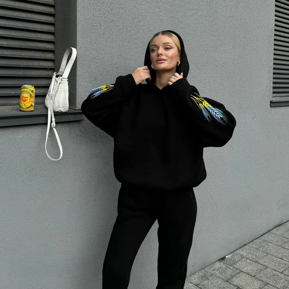 Damen Sportliches Set aus Hoodie und Jogginghose Drune