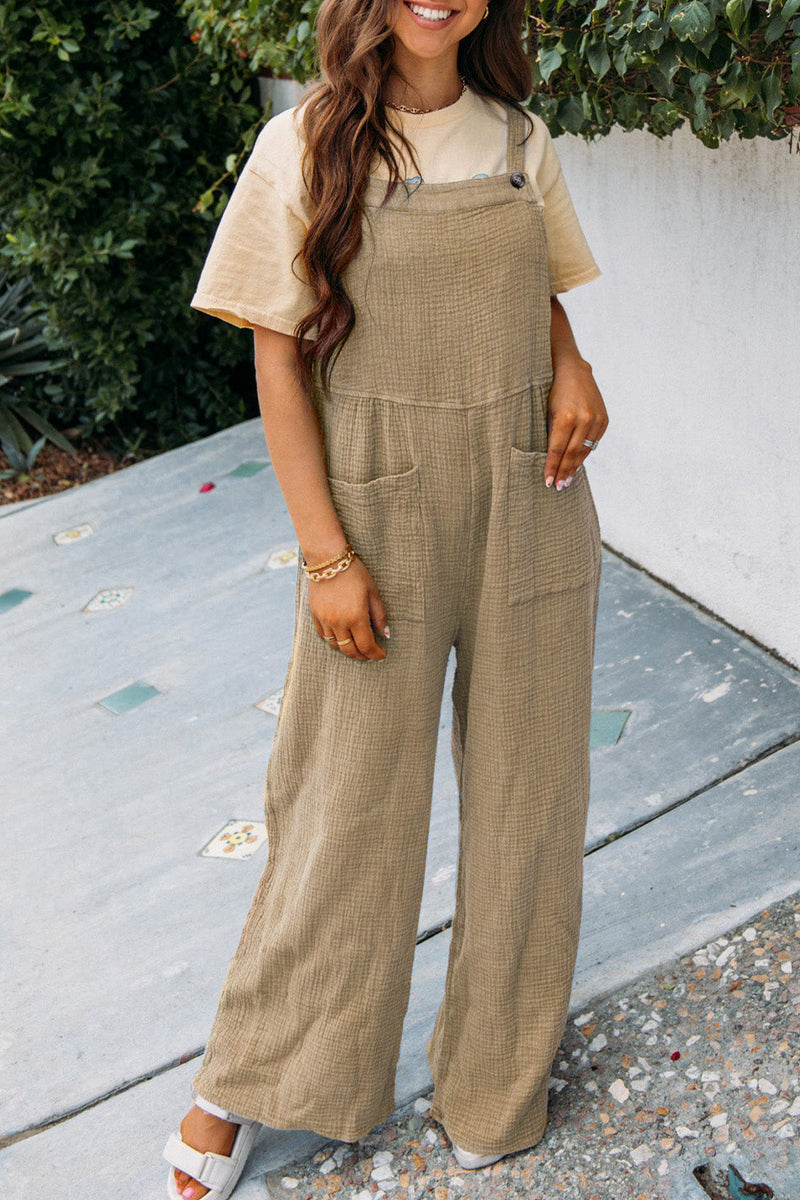 Damen lässiger Overall mit praktischen Taschen und verstellbaren Trägern Drune