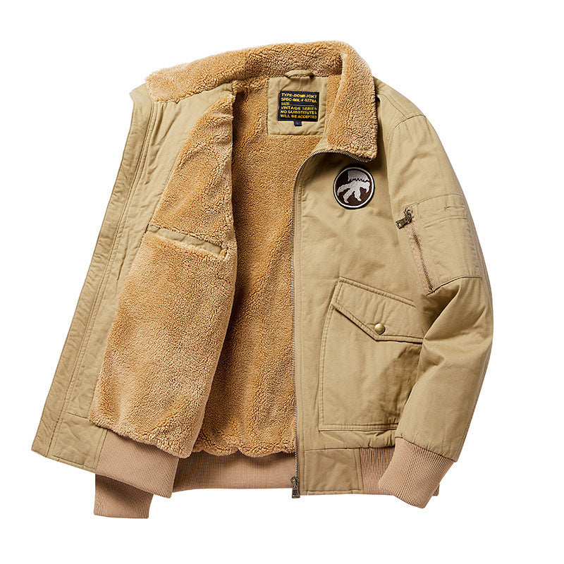 Herren Modische Übergangsjacke mit Fleece-Innenfutter Drune