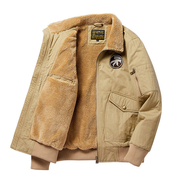 Herren Modische Übergangsjacke mit Fleece-Innenfutter Drune