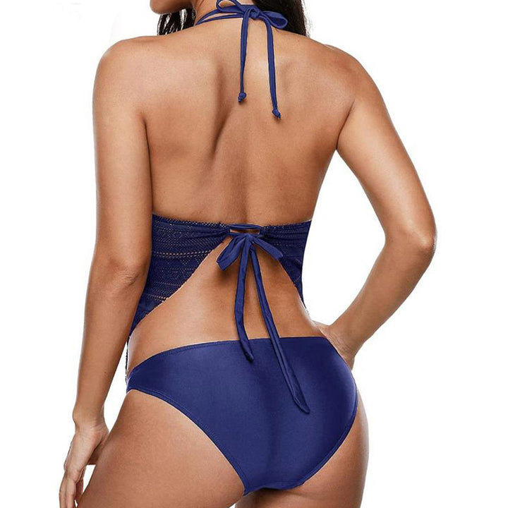 Damen Einteiler Badeanzug mit raffinierten Schnürdetails Drune