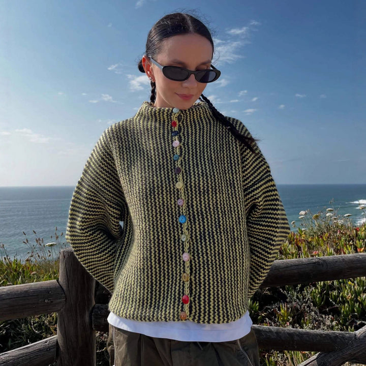 Damen modischer Strickpullover Drune