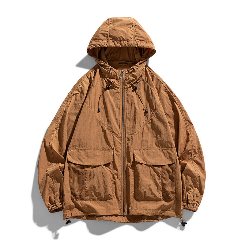 Damen Leichte Outdoor-Jacke mit Kapuze und Taschen Drune