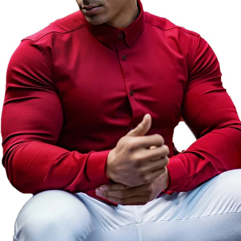 Herren Elegantes Hemd mit körpernahem Schnitt Drune