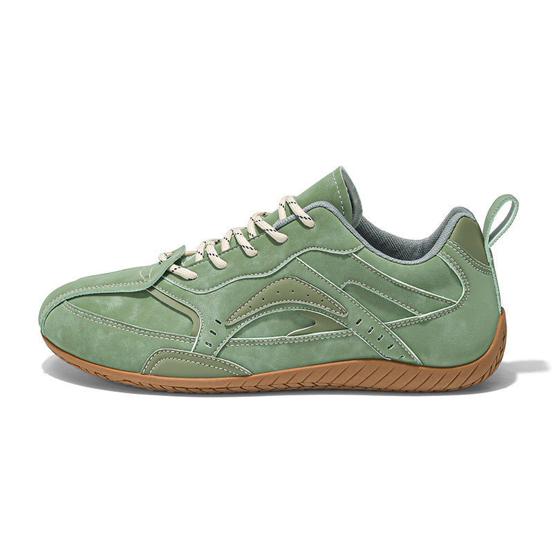 Unisex leichte Retro-Freizeitsneaker mit wildlederähnlichem Obermaterial, gepolstertem Einstieg und flexibler Gummilaufsohle Drune
