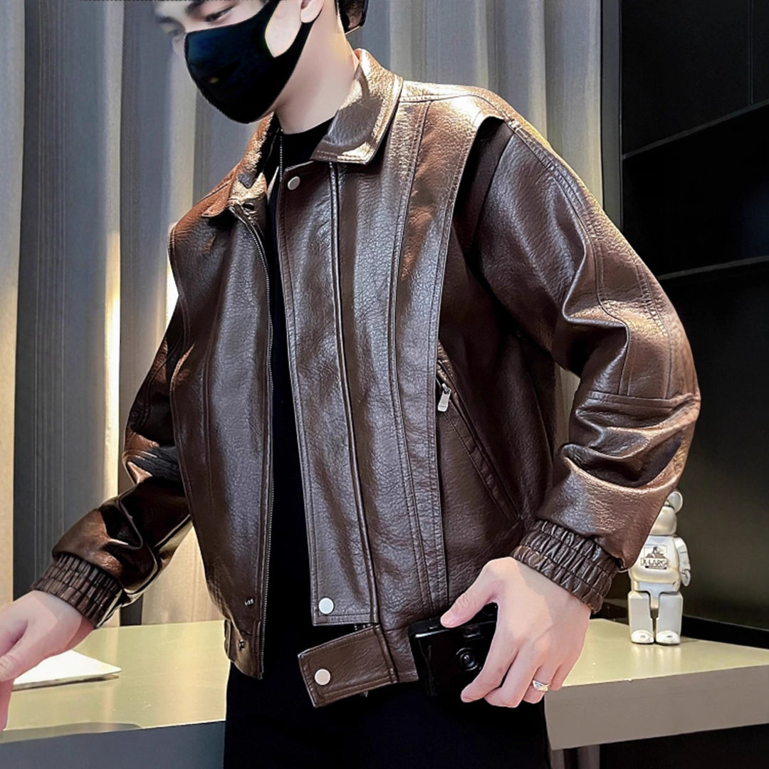 Herren Modische Kunstlederjacke Drune 1788342540
