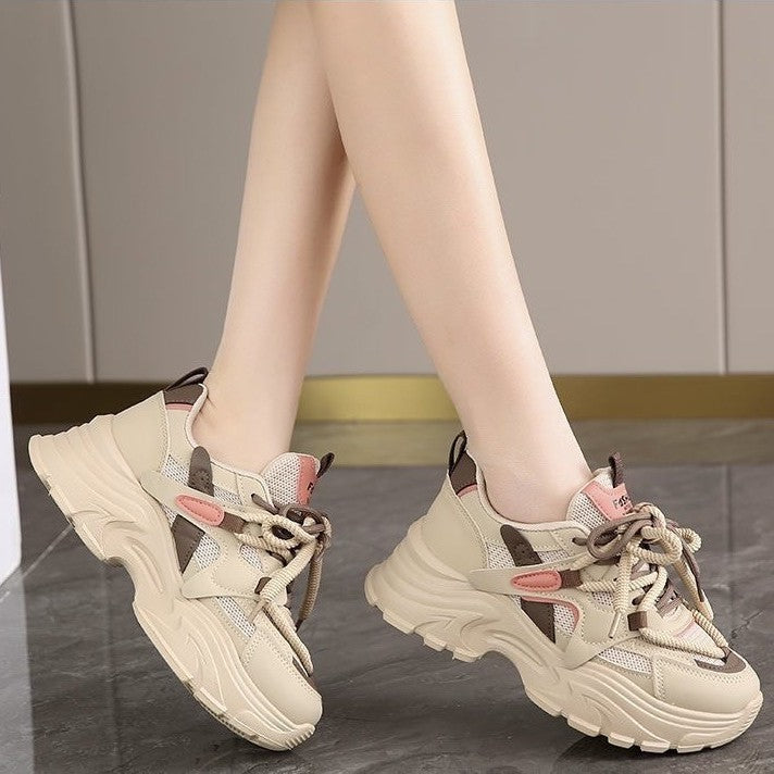 Damen Chunky Sneakers mit atmungsaktiven Mesh-Einsätzen und komfortabler Dämpfung Drune
