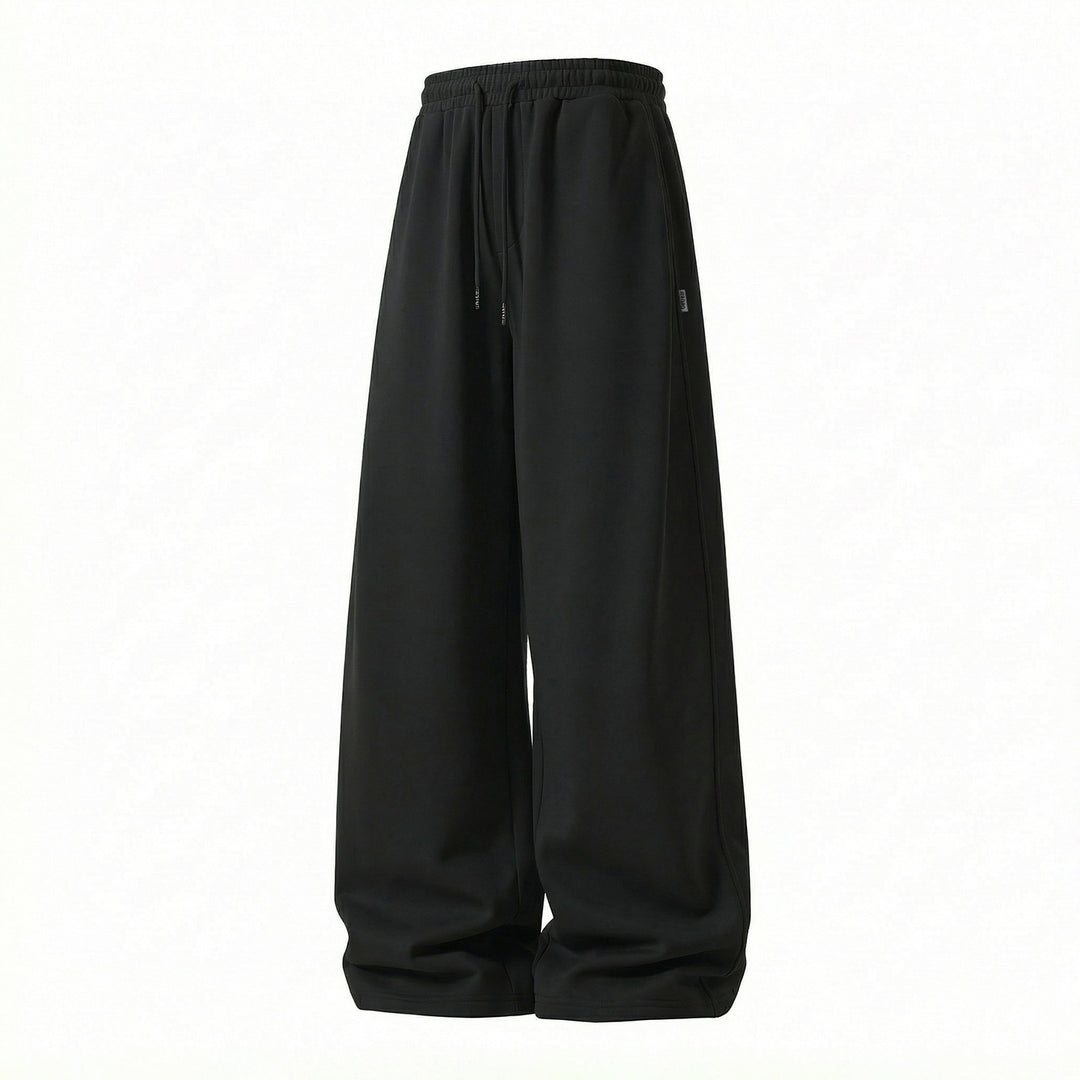 Unisex Weite Palazzo-Sweathose aus French-Terry mit elastischem Kordelbund und Eingrifftaschen Drune