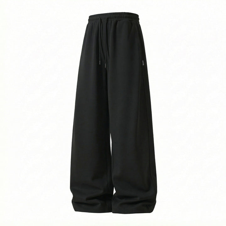 Unisex Weite Palazzo-Sweathose aus French-Terry mit elastischem Kordelbund und Eingrifftaschen Drune