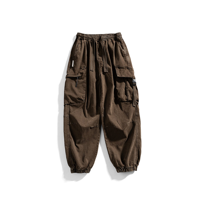 Herren Utility-Cargo-Jogger mit Gummibund, Mehrfachtaschen und Kordelzug Drune