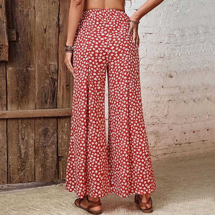 Damen Weite Palazzo-Hose mit floralem Muster Drune