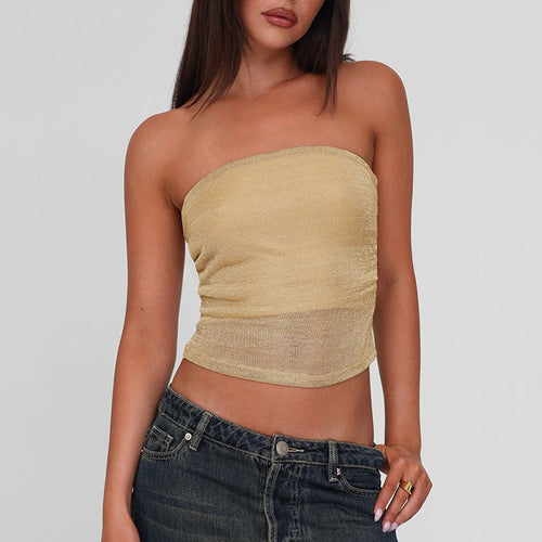Damen Bandeau-Top aus hochwertigem, elastischem Material mit feiner Struktur Drune