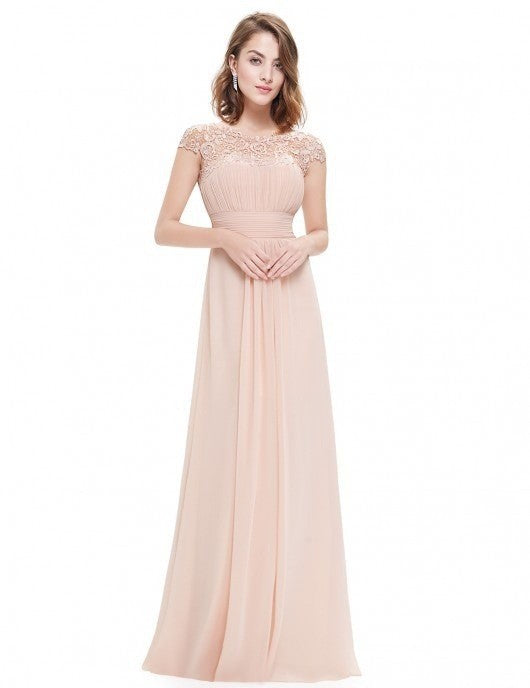 Damen Elegantes Abendkleid mit feiner Spitze und fließendem Rock Drune