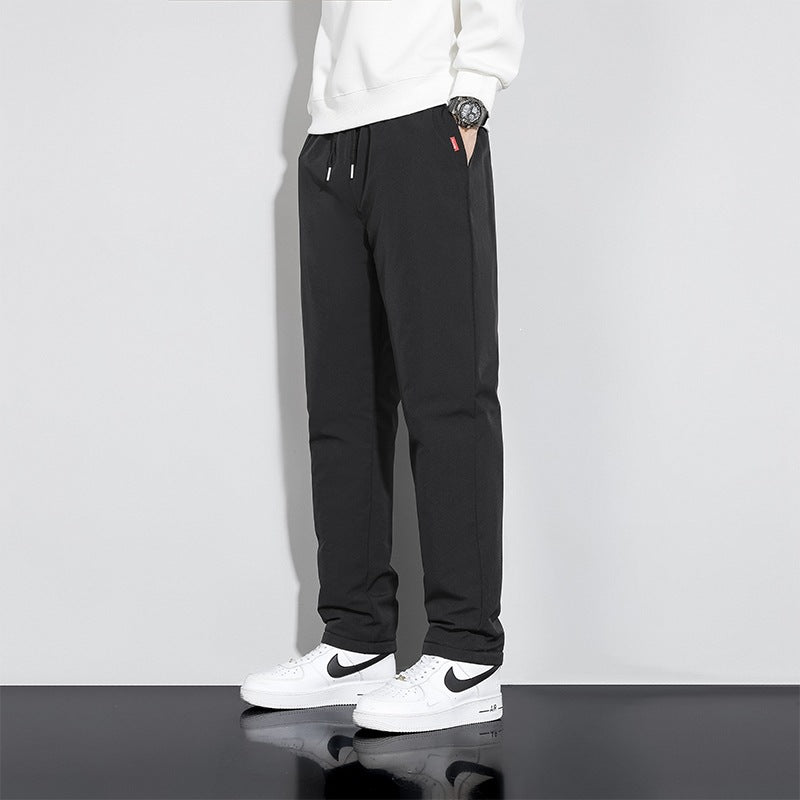 Herren Gerade geschnittene Jogginghose mit Tunnelzug, Seitentaschen & elastischem Bund Drune