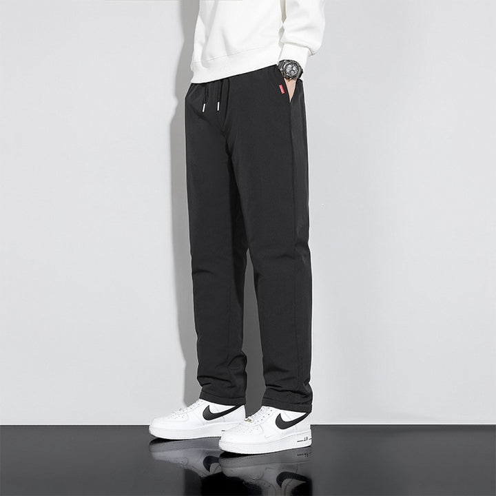 Herren Gerade geschnittene Jogginghose mit Tunnelzug, Seitentaschen & elastischem Bund Drune
