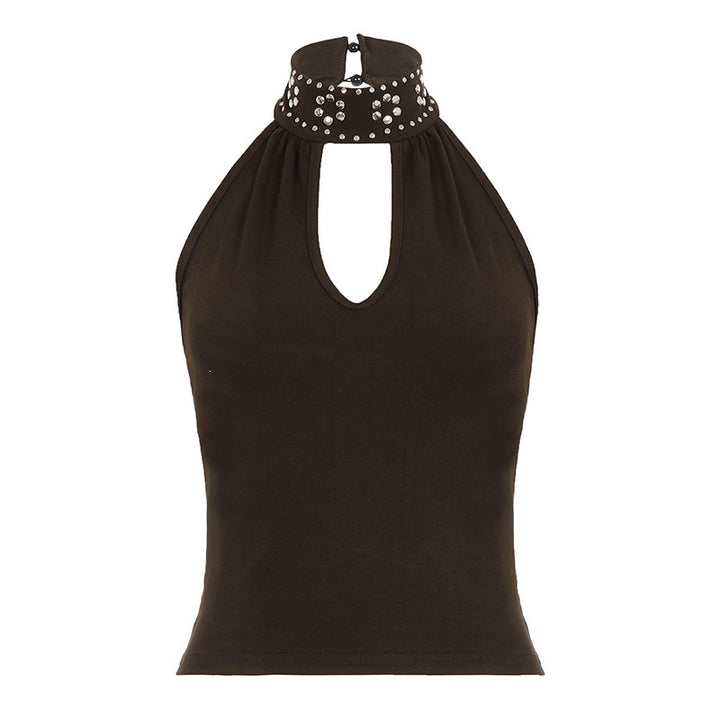 Damen Elegantes Haltertop mit funkelnden Akzenten Drune