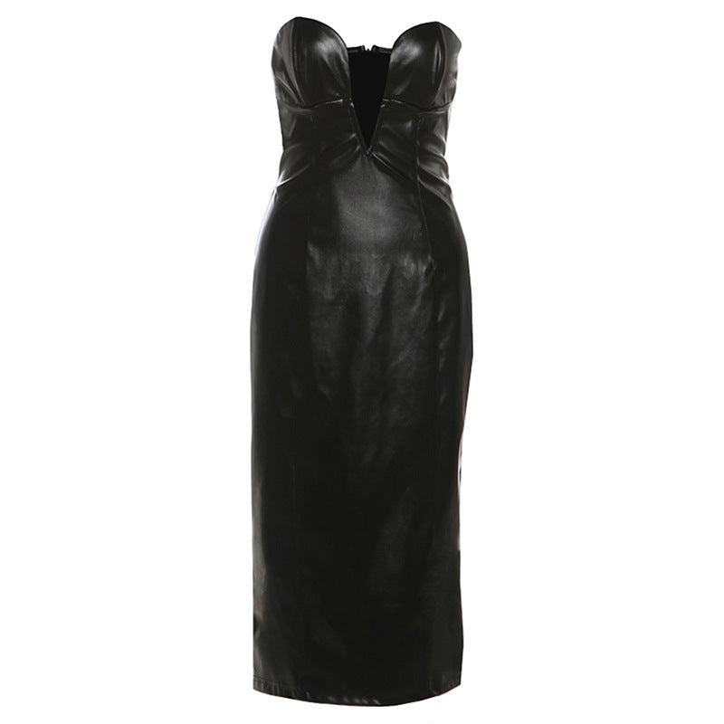 Damen Bodycon Abendkleid mit herzförmigem Ausschnitt und figurbetonendem Design Drune