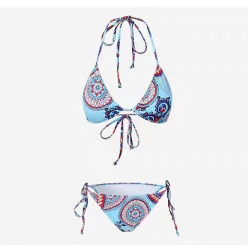 Damen Triangel-Bikini mit verspieltem Mandala-Muster Drune