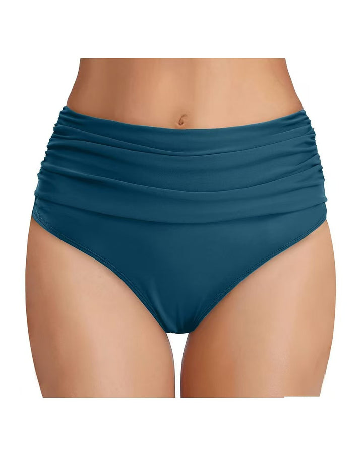Damen Hochgeschnittene Bikinihose mit eleganter Raffung Drune