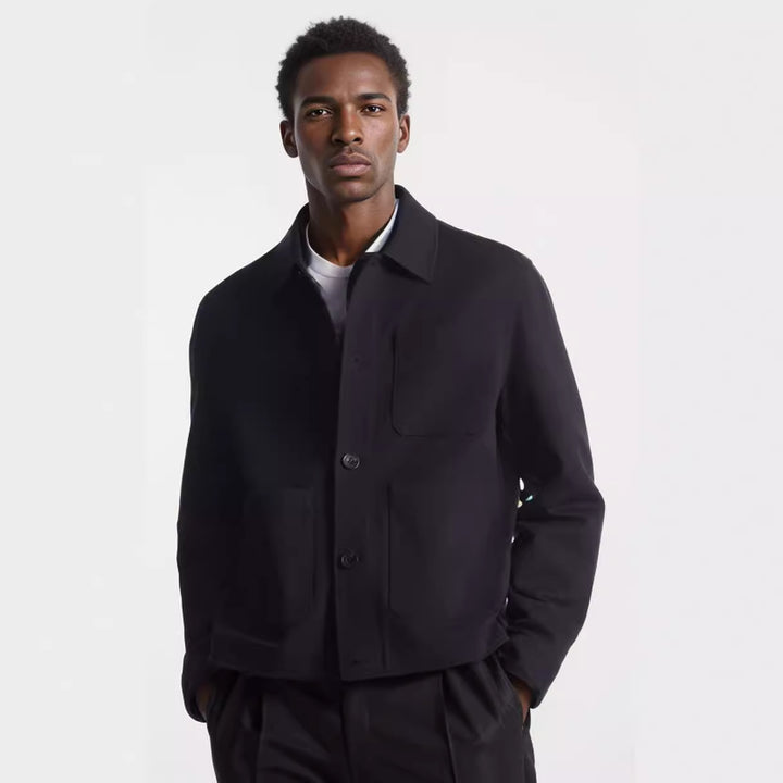 Herren modische Jacke mit aufgesetzten Taschen und hochwertigem Material Drune