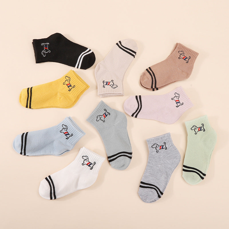 Damen Socken mit niedlichem Hunde-Motiv Drune
