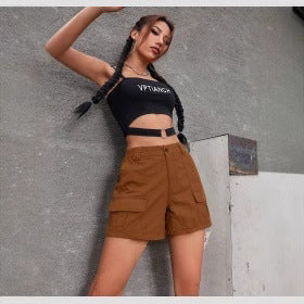 Damen Cargo-Shorts mit praktischen Seitentaschen und bequemer Passform Drune