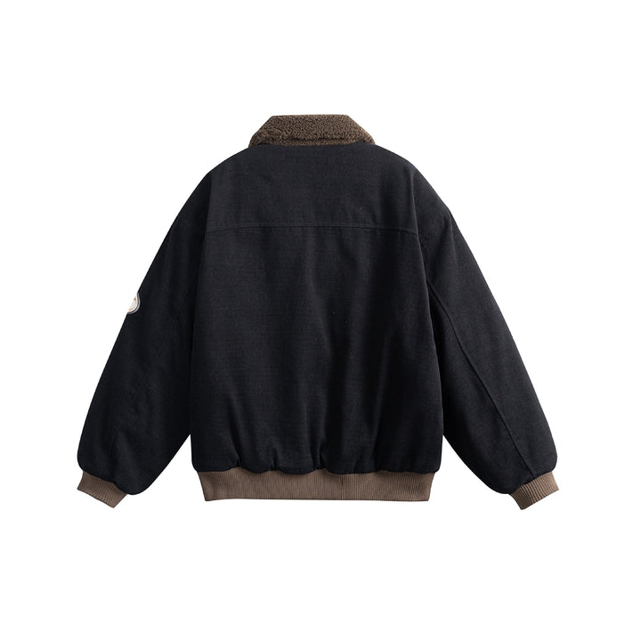 Unisex Boxy‑Bomberjacke mit Teddykragen, Cordoptik und Utility‑Taschen Drune