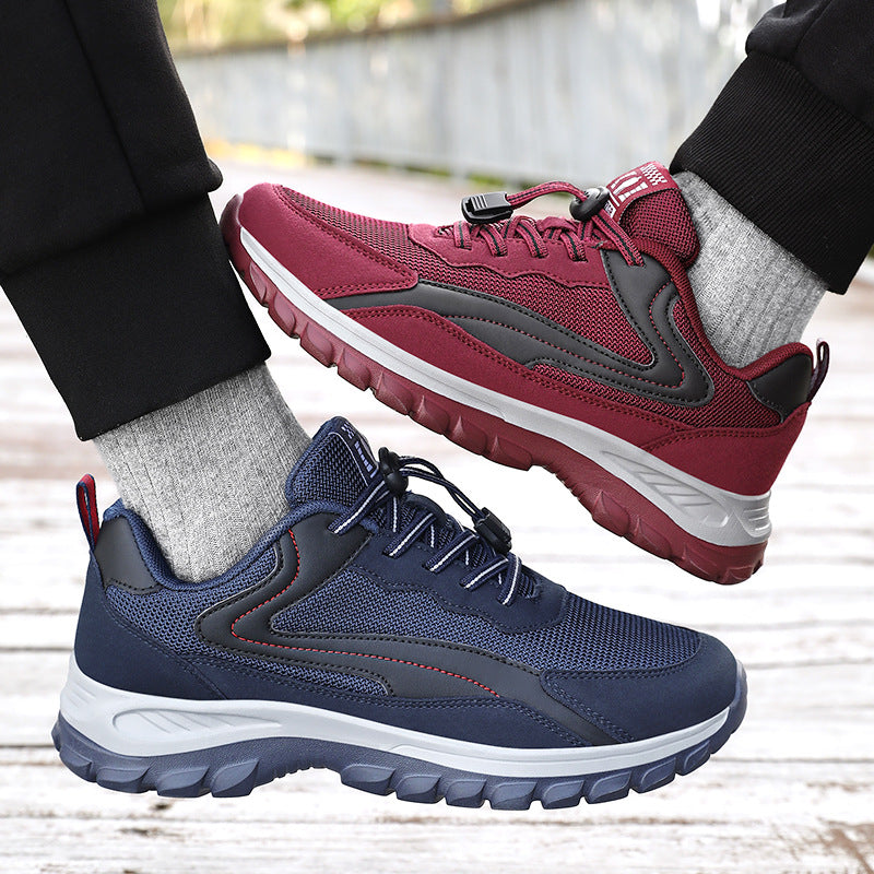 Damen nan robuster Trekking-Sneaker mit profiliertem Geländegriff, stoßdämpfender EVA-Zwischensohle und Schnellzug-Schnürung Drune