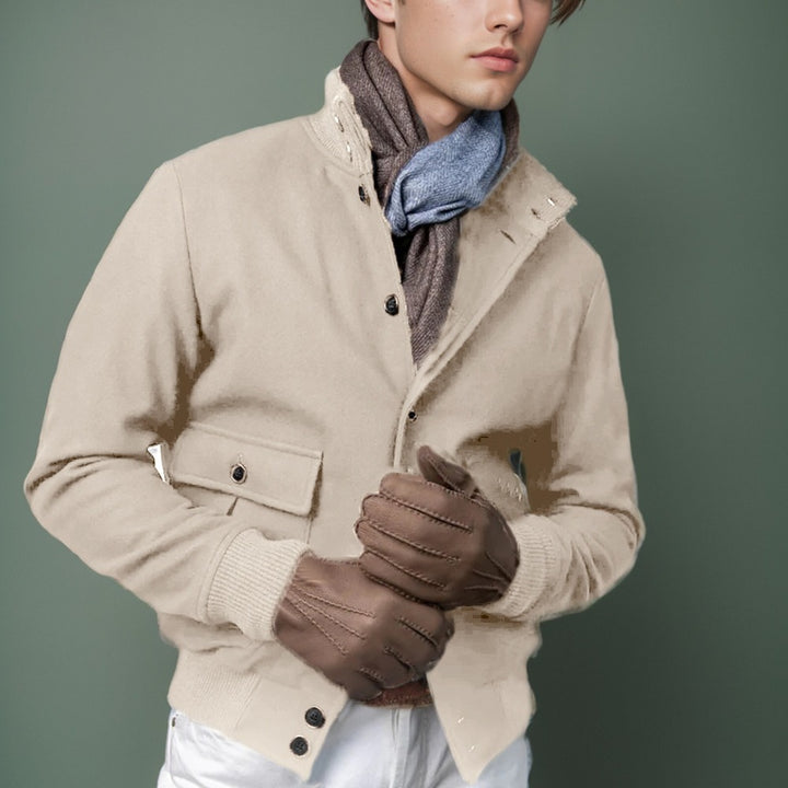 Herren modische Wolljacke mit warmem Innenfutter Drune