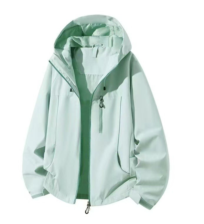 Herren Wasserdichte Kapuzen-Softshelljacke mit winddichtem Schnitt und Reißverschluss Drune