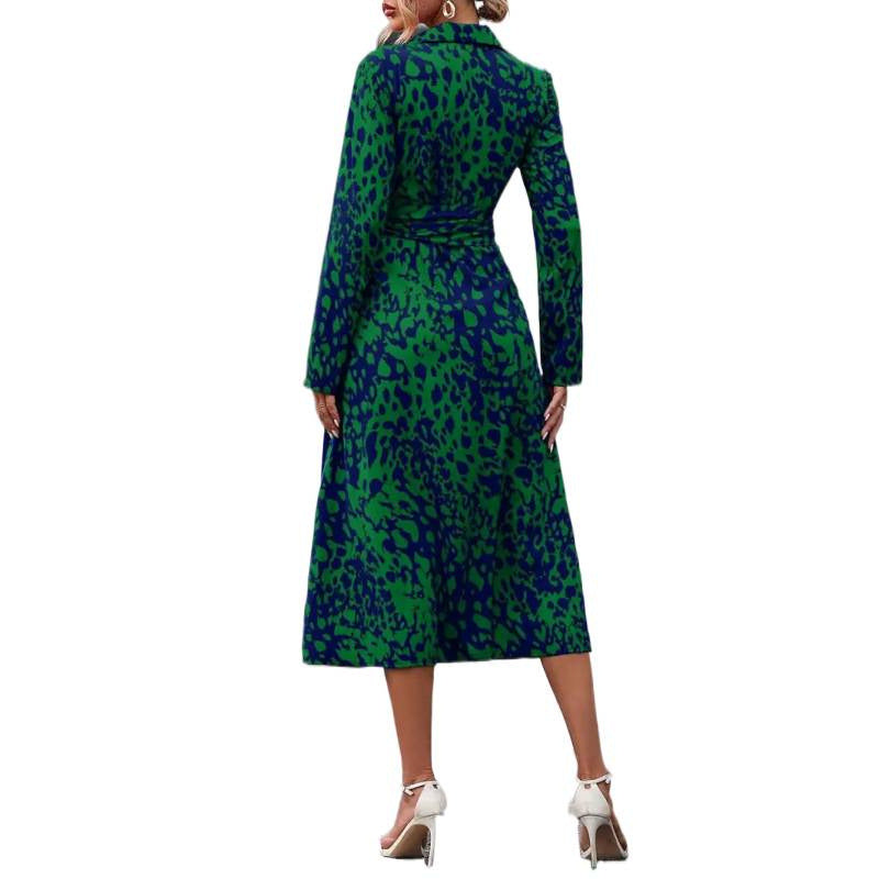 Damen Maxikleid mit eleganter Wickeloptik und raffinierten Blumendetails Drune