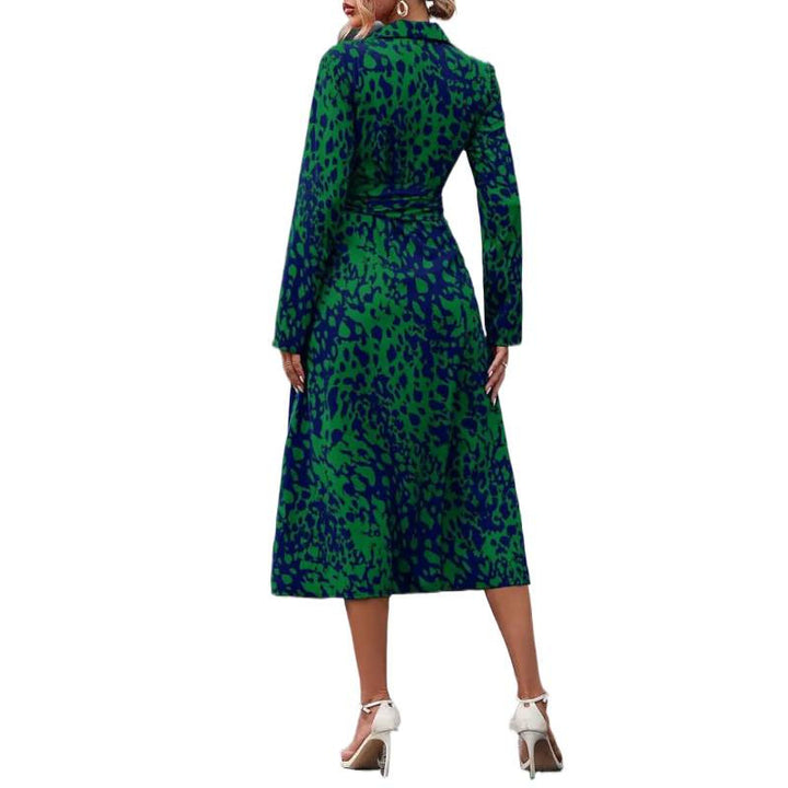 Damen Maxikleid mit eleganter Wickeloptik und raffinierten Blumendetails Drune