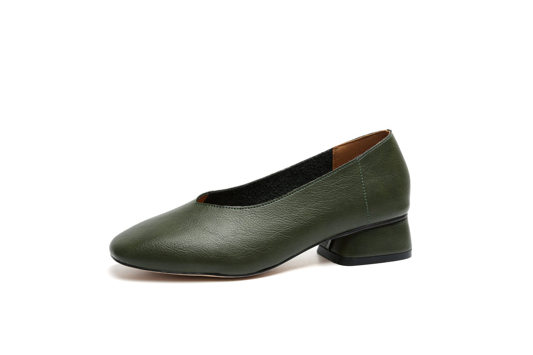 Damen komfortable Ballerinas mit eleganter Absatzform Drune
