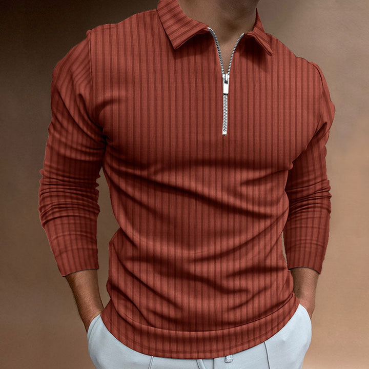 Herren modischer Poloshirt mit Reißverschluss Drune