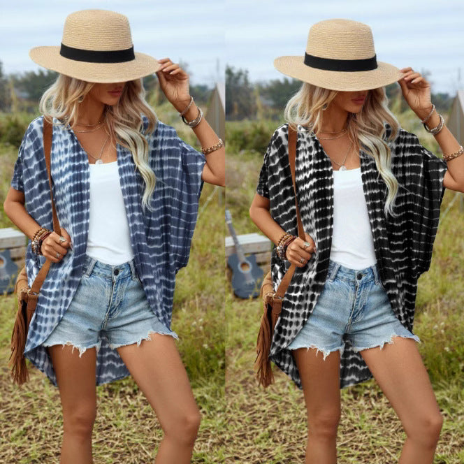 Damen Leichtes Kimono mit modernem Batikdesign Drune