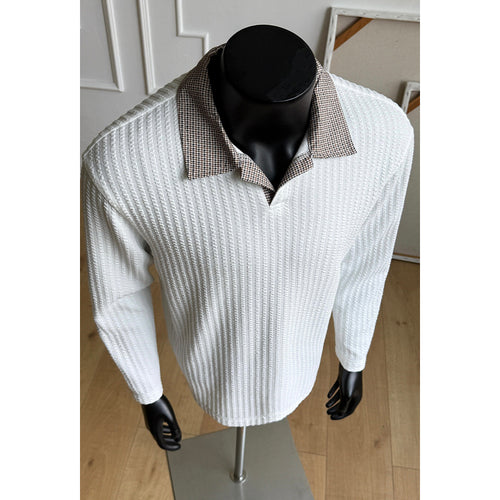Herren Modischer Strickpullover mit strukturiertem Design Drune