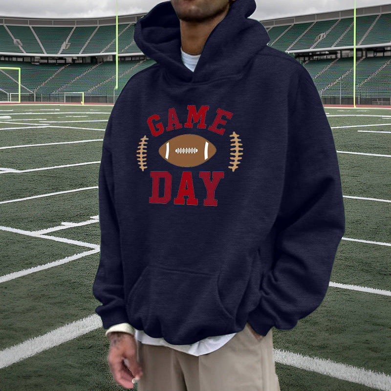Damen Sportlicher Kapuzenpullover mit Football-Motiv Drune