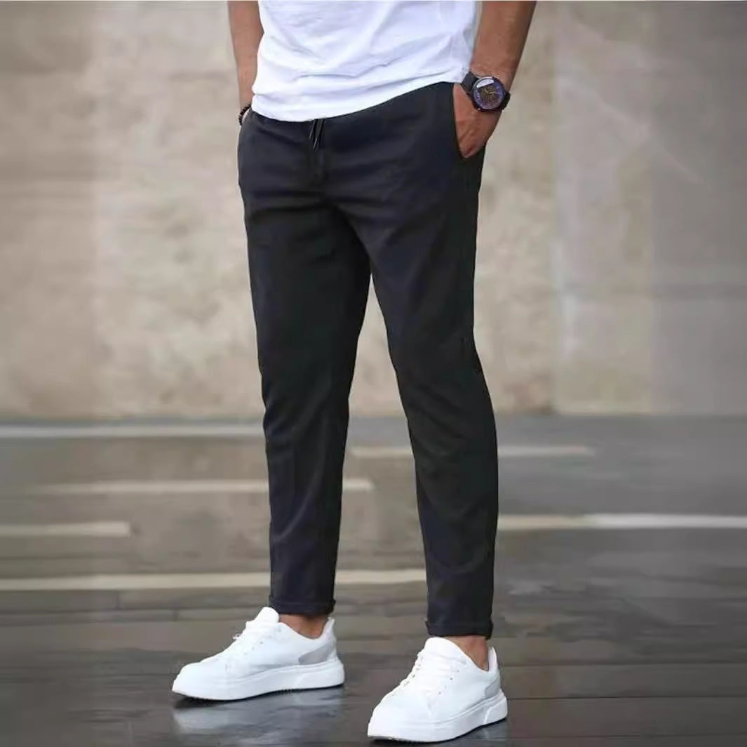 Herren lässige Freizeithose mit elastischem Bund und praktischen Taschen Drune