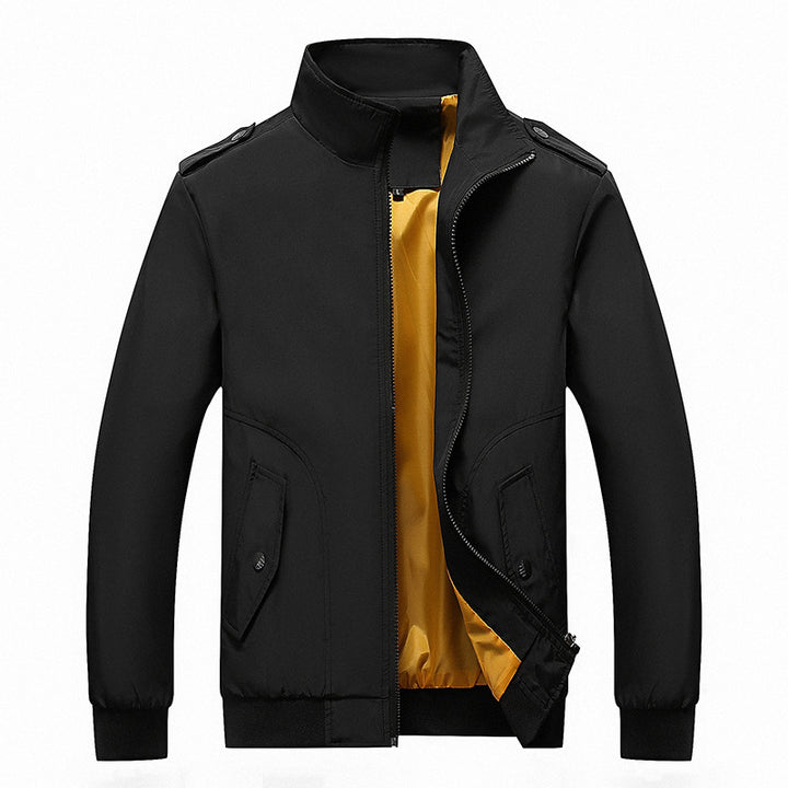 Herren Leichte Bomberjacke im Urban‑Look mit Ärmeltasche, Rippbündchen und durchgehendem Reißverschluss Drune