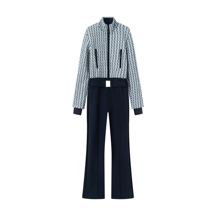 Damen Funktionaler Utility-Overall mit Reißverschlüssen und Taillengürtel Drune