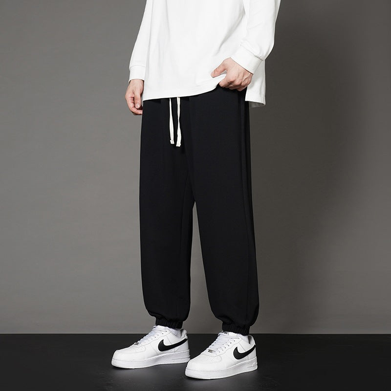 Herren Weite Relax-Jogginghose mit Kordelbund, geradem Beinverlauf & elastischen Bündchen Drune