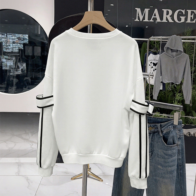 Damen Modischer Sweatshirt mit Schleifendetails Drune