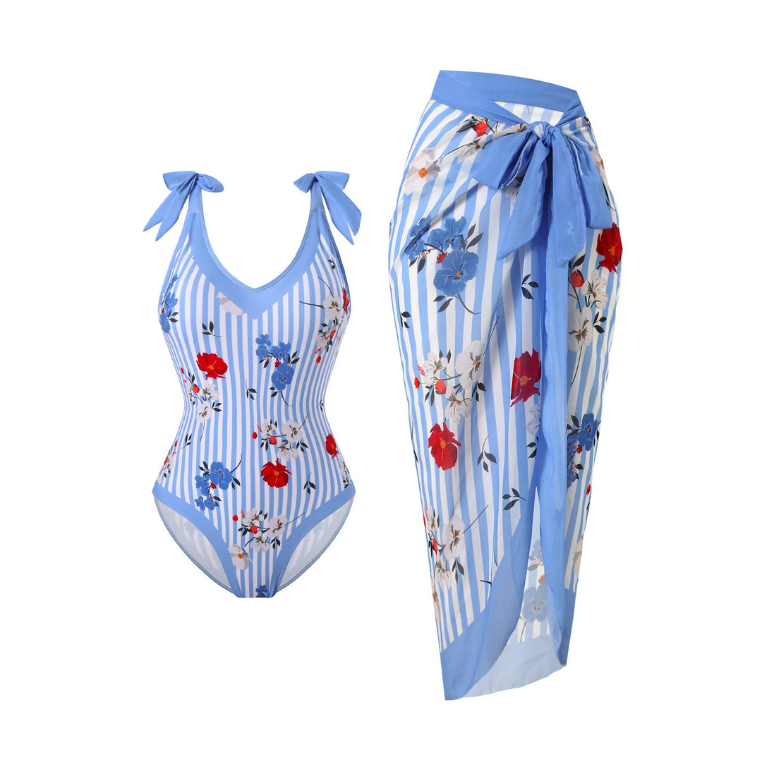Damen Badeanzug und Strandrock mit Lemon-Design Drune