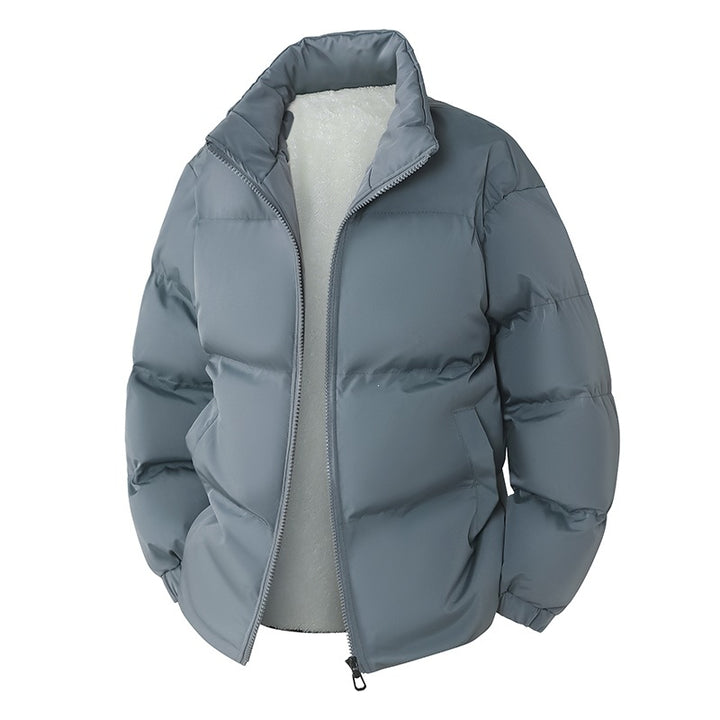 Herren Wattierte Oversize-Steppjacke mit Teddyfutter und hohem Stehkragen Drune