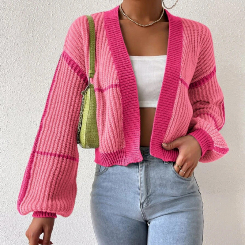 Damen Großer Strickcardigan mit voluminösen Ärmeln Drune