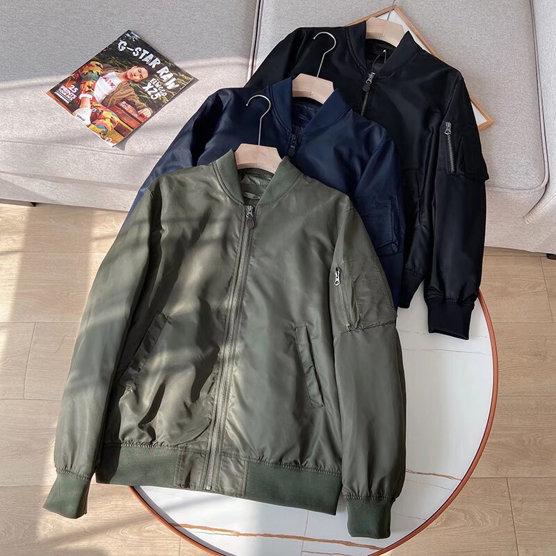 Damen stylische Bomberjacke mit praktischen Reißverschlusstaschen Drune