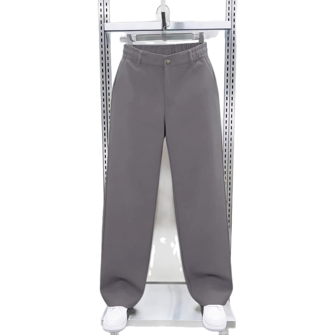 Herren Weite Twillhose mit hohem Bund, elastischem Rückenbund und geradem Bein Drune