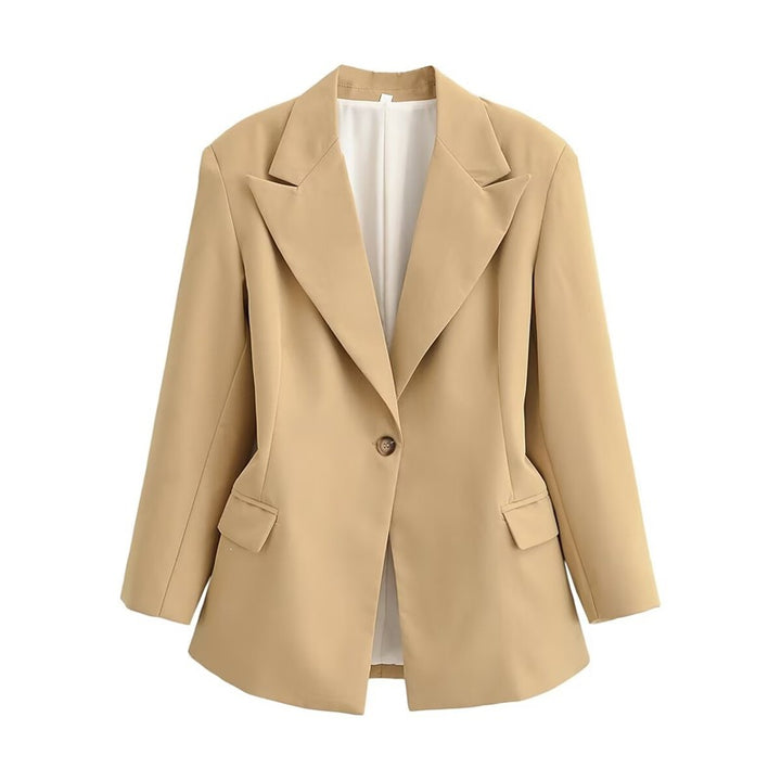 Damen Oversize-Blazer mit markantem Revers und leicht taillierter Silhouette Drune